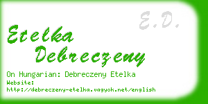 etelka debreczeny business card